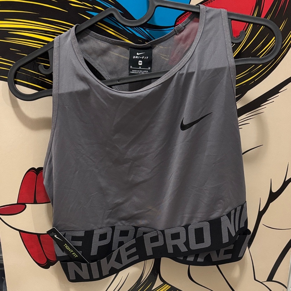 Nike Charcoal Dri-FIT Pro Tank